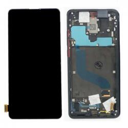  Xiaomi Mi 9T, Mi 9T Pro előlap keret, lcd kijelző és érintőpanel, fekete (TFT Incell, ujjlenyomat funkció nélkül)