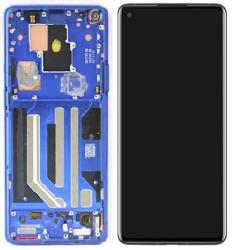 OnePlus 8 Pro előlap keret, lcd kijelző és érintőpanel kék, gyári felújított
