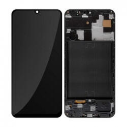 Samsung A505F, A505F/DS Galaxy A50 (2019) előlap keret, lcd kijelző és érintőpanel, fekete (Same size OLED)