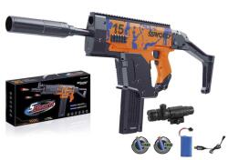  Pistol mitraliera cu ventuze, infrarosu si baterie reincarcabila pentru copii, portocaliu/negru (NBN00078801)
