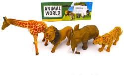  Set figurine animale salbatice, leu, girafa, elefant si tigru, de jucarie pentru copii (NBN0009923) Figurina