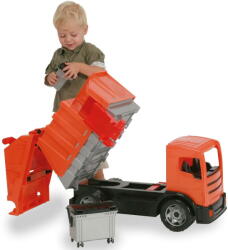 LENA GIGA TRUCKS garbage truck, toy vehicle (orange) (02166EC) - vexio Papusa