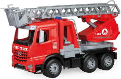 LENA WORXX Arocs ladder fire brigade, toy vehicle (red/silver) (04615EC) - vexio Papusa