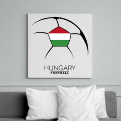 printfashion Hungary Football - Vászonkép - Fehér (7354588)
