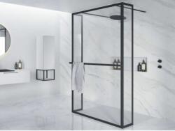 RIHO Lucid GD404 90 cm-es zuhanyfal/walk-in átlátszó, matt fekete G005037121 (G005037121)