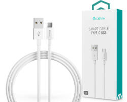 DEVIA Smart Series USB/Type-C adat- és töltőkábel 1m - fehér
