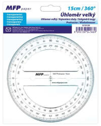  Szögmérő nagy 15cm / 360° átlátszó