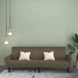 vidaXL Canapea extensibilă cu 2 locuri, gri închis, microfibră (340668) Canapea