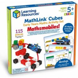 Learning Resources Set MathLink Vehicule, 115 piese, 5 ani+ (LSP9332-UK)