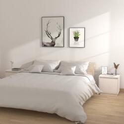 vidaXL Noptiere, alb, 2 buc. , 40x30x40 cm, lemn masiv de pin (813308)