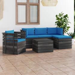 vidaXL Set mobilier grădină paleți cu perne 6 piese lemn masiv pin (3061855)