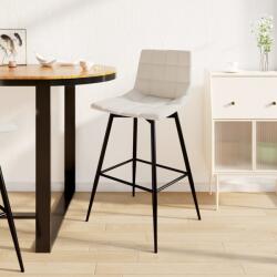 vidaXL Scaun de bar, crem, catifea (338605)