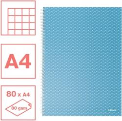 Esselte Caiet de birou Colour Breeze, carton, A4, 80 coli, cu spira, matematica Esselte albastru E628476