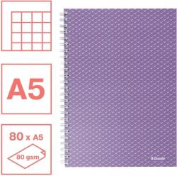 Esselte Caiet de birou Colour Breeze, carton, A5, 80 coli, cu spira, matematica Esselte lavanda E628469