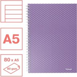 Esselte Caiet de birou Colour Breeze, carton, A5, 80 coli, cu spira, dictando Esselte lavanda E628474