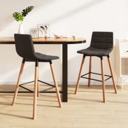 vidaXL Scaune de bar, 2 buc. , gri taupe, material textil (338627)