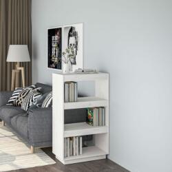 vidaXL Bibliotecă/Separator cameră alb 60x35x103 cm lemn masiv de pin (810865) Biblioteca