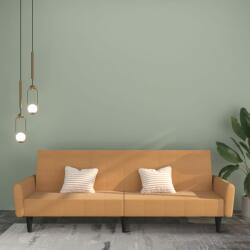vidaXL Canapea extensibilă cu 2 locuri, gri taupe, microfibră (340666) Canapea