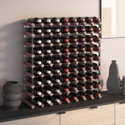 vidaXL Suport sticle de vin, 72 sticle, maro, lemn masiv de pin (340894) - vidaxl