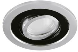 STRÜHM Borys kör alakú spot keret ezüst/fekete, GU10-es foglalattal (03223)