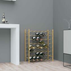 vidaXL Suport sticle de vin, 48 sticle, auriu, metal (340909) Suport sticla vin