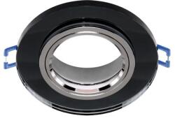 STRÜHM Selena kör alakú spot keret fekete/króm, GU10/MR16-os foglalattal (03599)