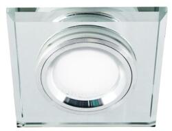 STRÜHM Stan négyzet alakú spot keret átlátszó/króm, GU10-es foglalattal (02924)