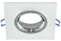 STRÜHM Selena négyzet alakú spot keret matt üveg/króm, GU10/MR16-os foglalattal (03598)