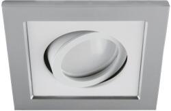 STRÜHM Borys négyzet alakú spot keret ezüst/fehér, GU10-es foglalattal (03219)