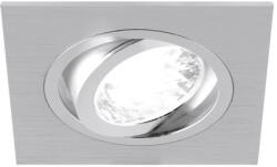 STRÜHM Alum négyzet alakú spot keret ezüst, GU10-es foglalattal (03097)