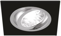 STRÜHM Alum négyzet alakú spot keret matt fekete/króm, GU10-es foglalattal (03626)