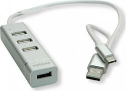 Roline Hub USB 2.0 tip A+C cu 4 porturi Roline 14.02. 5037 (14.02.5037-10)