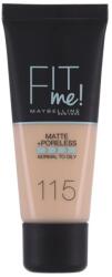 Maybelline Fit Me! mattító make-up normál és zsíros bőrre 30 ml 115 Ivory