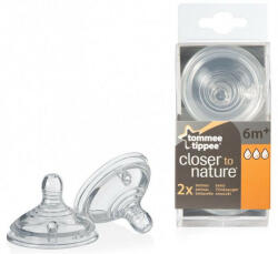 Tommee Tippee Set Tetine Tommee Tippee Easi Vent - 3 picaturi, 2 buc (TT.0006)