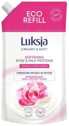 Luksja Săpun-cremă pentru spălarea mâinilor „Proteine de trandafir și lapte - Luksja Creamy & Soft Softening Rose & Milk Proteins Caring Hand Wash 68 % Less Plastic 400 ml
