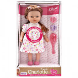 Dolls World Magyarul beszélő Charlotte, virágos ruhában - 36 cm - Dolls World babák