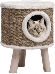 vidaXL Căsuță de pisici cu picioare din lemn, 41 cm, iarbă de mare (170970) - comfy