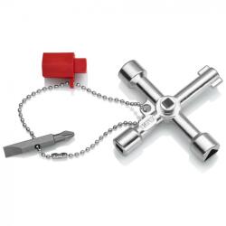 KNIPEX 00 11 03 Kapcsolószekrény kulcs használatos szekrényekhez és elzáró rendszerekhez 76 mm (00 11 03)