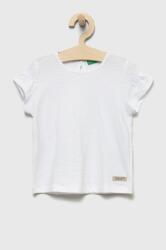 Benetton tricou de bumbac pentru copii culoarea alb PPYY-TSG07Y_00X