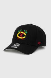 47 brand 47brand șapcă din amestec de lână Chciago Blackshawks culoarea negru, cu imprimeu 99KK-CAM0FR_99X
