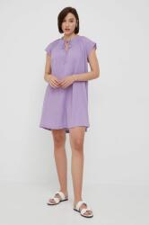 Benetton rochie din bumbac culoarea violet, mini, drept PPYY-BDD0FD_04X