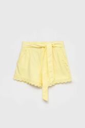 Guess pantaloni scurti copii culoarea galben, neted PPYY-SZG01Y_10X