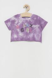 Benetton tricou de bumbac pentru copii culoarea violet PPYY-TSG079_04X