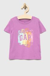 GAP tricou de bumbac pentru copii culoarea violet PPYY-TSG08R_45X