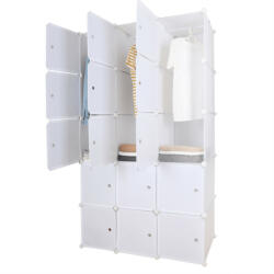 TEMPO KONDELA Moduláris multifunkciós szekrény, fehér, ZALVO - smartbutor