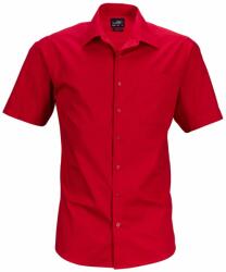 James & Nicholson (Daiber) Férfi rövid ujjú ing JN644 - Piros | XL (1-JN644-1748535)