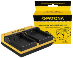 Patona Fuji NP-W126 Patona dupla USB-s fényképezőgép akkumulátor töltő (191645) (PATONA_DUPLA_USB_NP_W126)