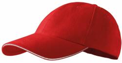 MALFINI Șapcă 6P Sandwich - Roșie | uni (3060700)