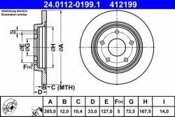 ATE Disc frana ATE 24.0112-0199.1 (24.0112-0199.1)