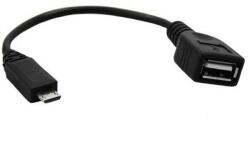 DeTech Кабел DeTech USB F - USB Micro, 30см, Черен -18080